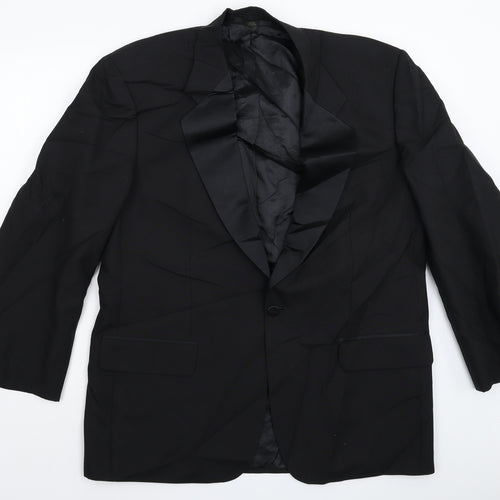 HR Mens Black   Jacket Suit Jacket Size 42