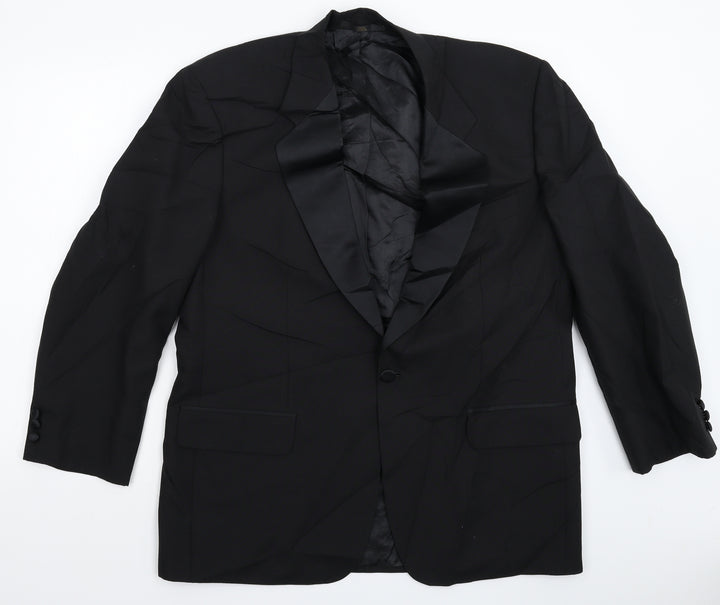HR Mens Black   Jacket Suit Jacket Size 42