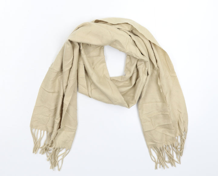 Cashmink Unisex Beige Knit Scarf