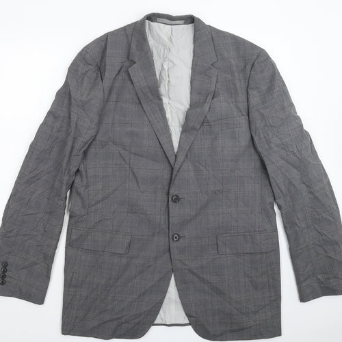Marks and Spencer Mens Grey Check  Jacket Suit Jacket Size 42