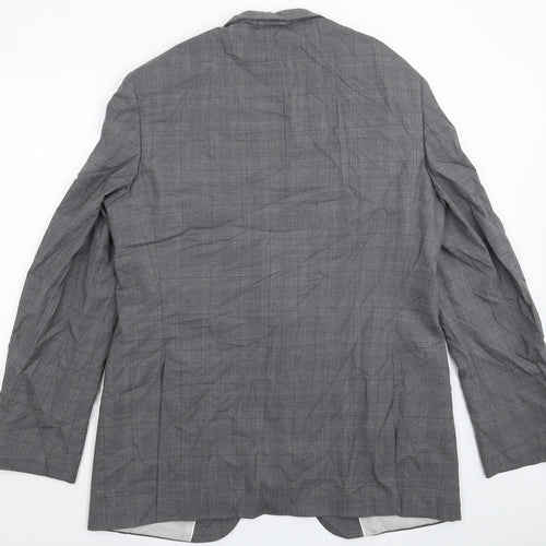 Marks and Spencer Mens Grey Check  Jacket Suit Jacket Size 42