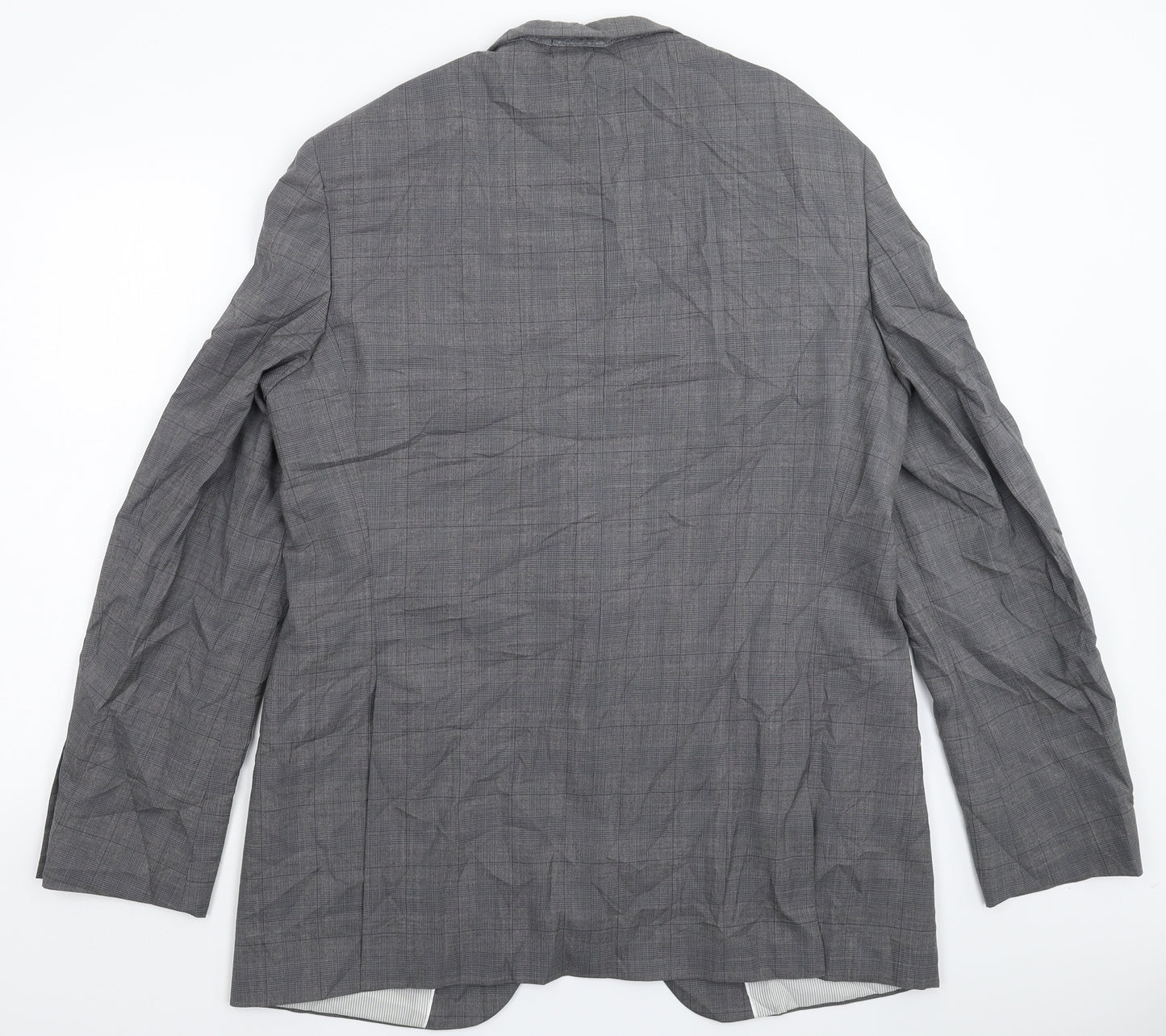Marks and Spencer Mens Grey Check  Jacket Suit Jacket Size 42
