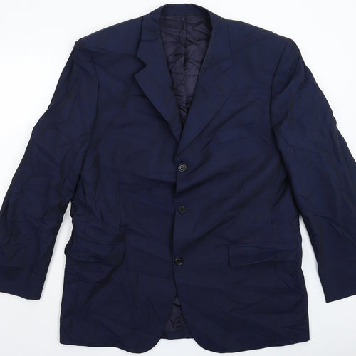 Bruno Kirches Mens Blue   Jacket Suit Jacket Size 44