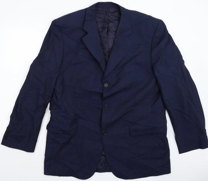 Bruno Kirches Mens Blue   Jacket Suit Jacket Size 44