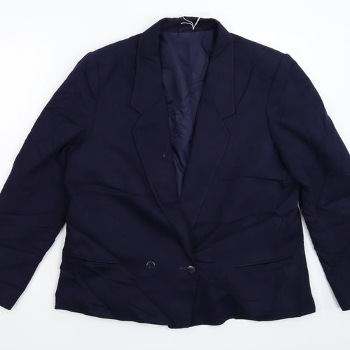 Preworn Womens Blue   Jacket Suit Jacket Size 16