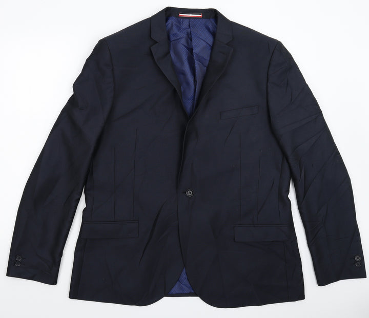 Ventuno 21 Mens Blue   Jacket Suit Jacket Size 44