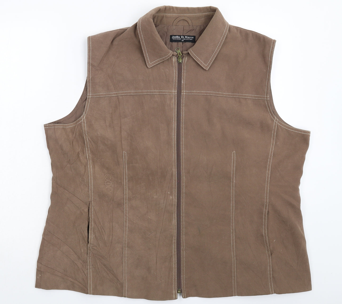 Joella Di Marco Womens Grey   Gilet Jacket Size 24