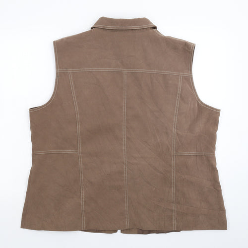 Joella Di Marco Womens Grey   Gilet Jacket Size 24