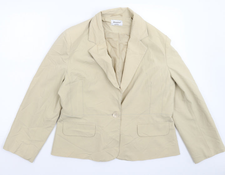 Atmosphere Womens Beige Jacket Suit Jacket Size 18