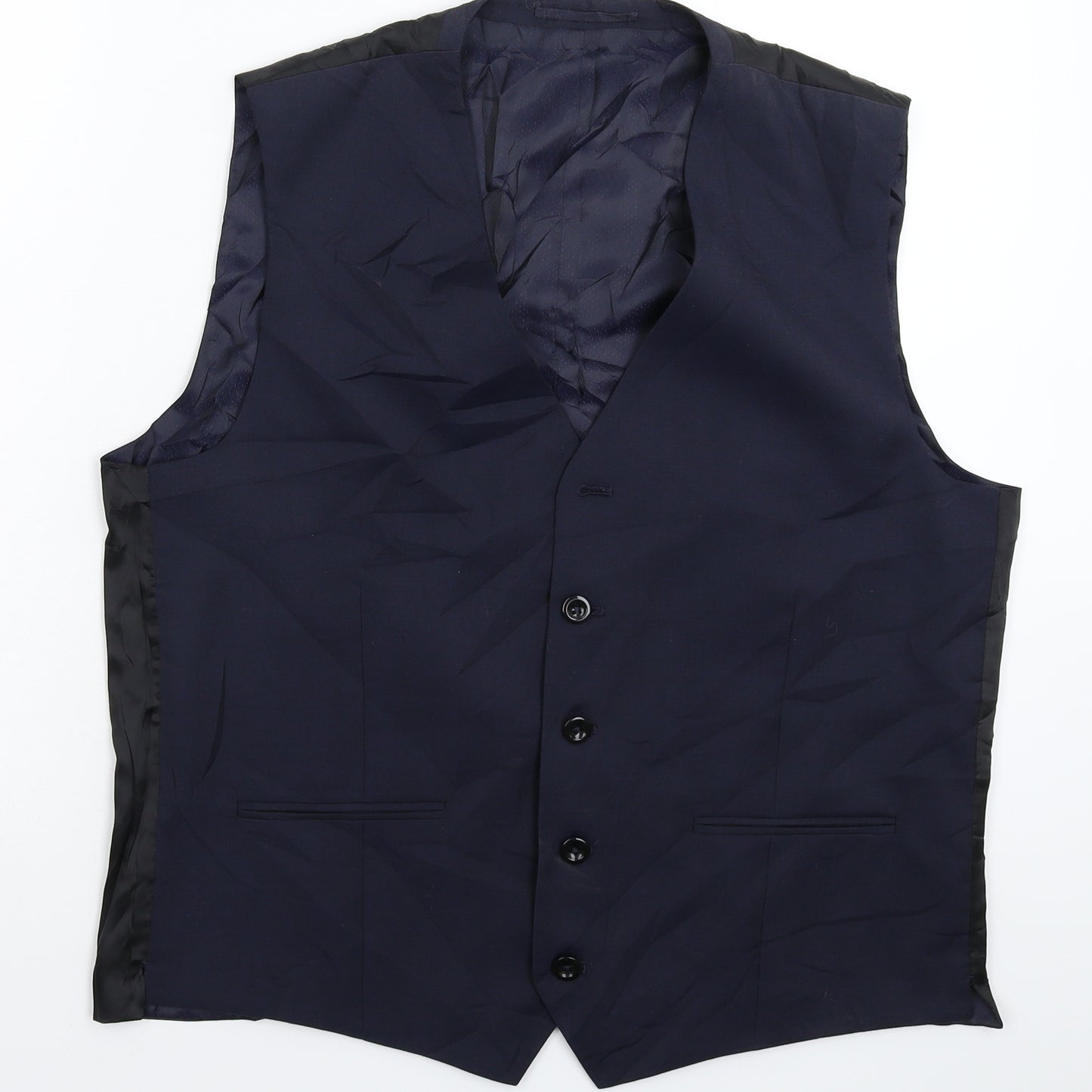 NEXT Mens Blue   Jacket Suit Waistcoat Size 44