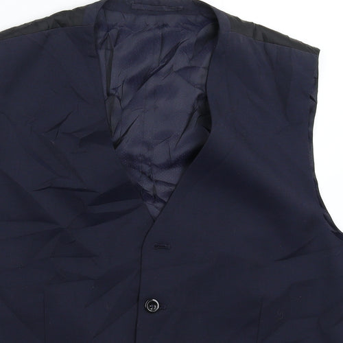 NEXT Mens Blue   Jacket Suit Waistcoat Size 44
