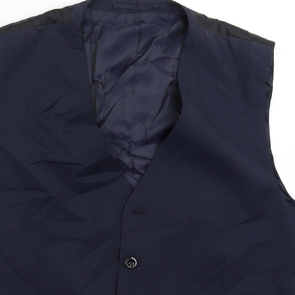 NEXT Mens Blue   Jacket Suit Waistcoat Size 44