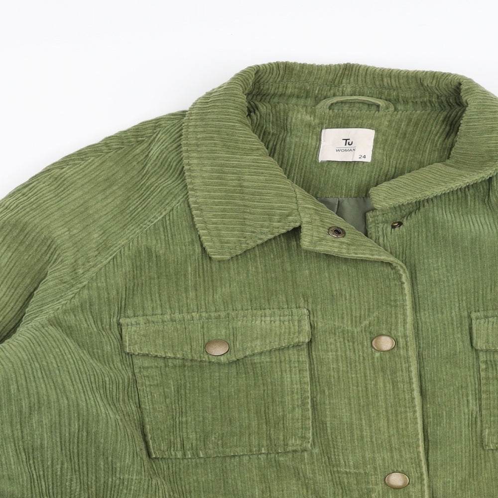 Sainsburys  Womens Green  Corduroy Jacket  Size 24