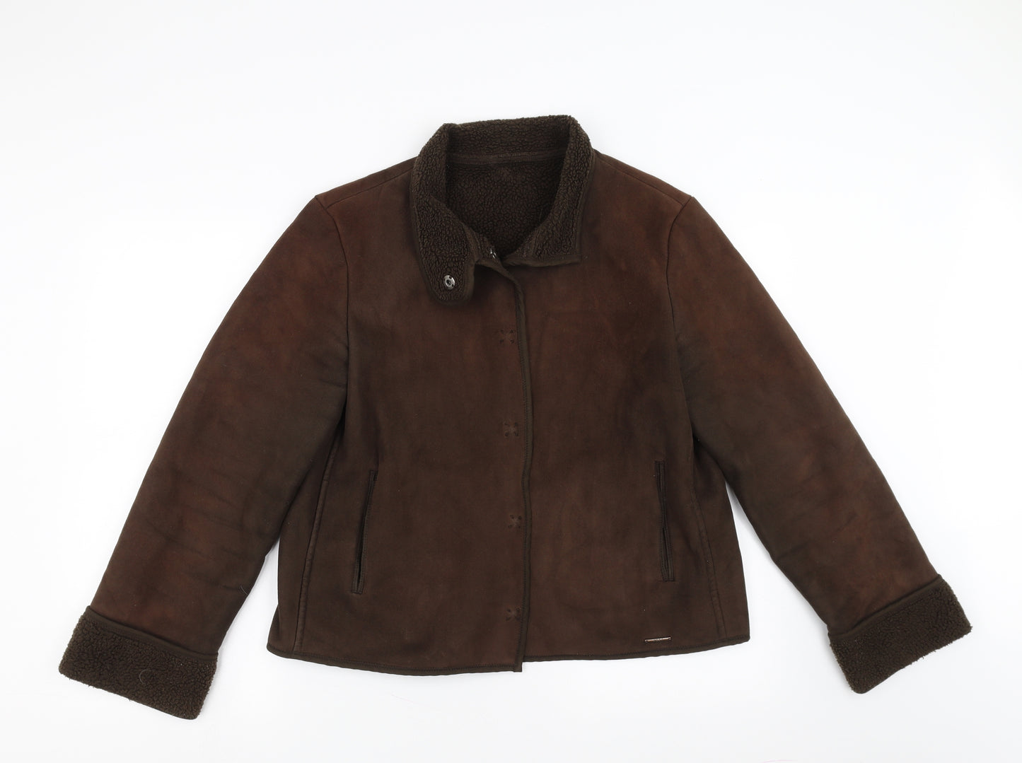 NEXT Womens Brown   Jacket  Size 14  - fleece lined