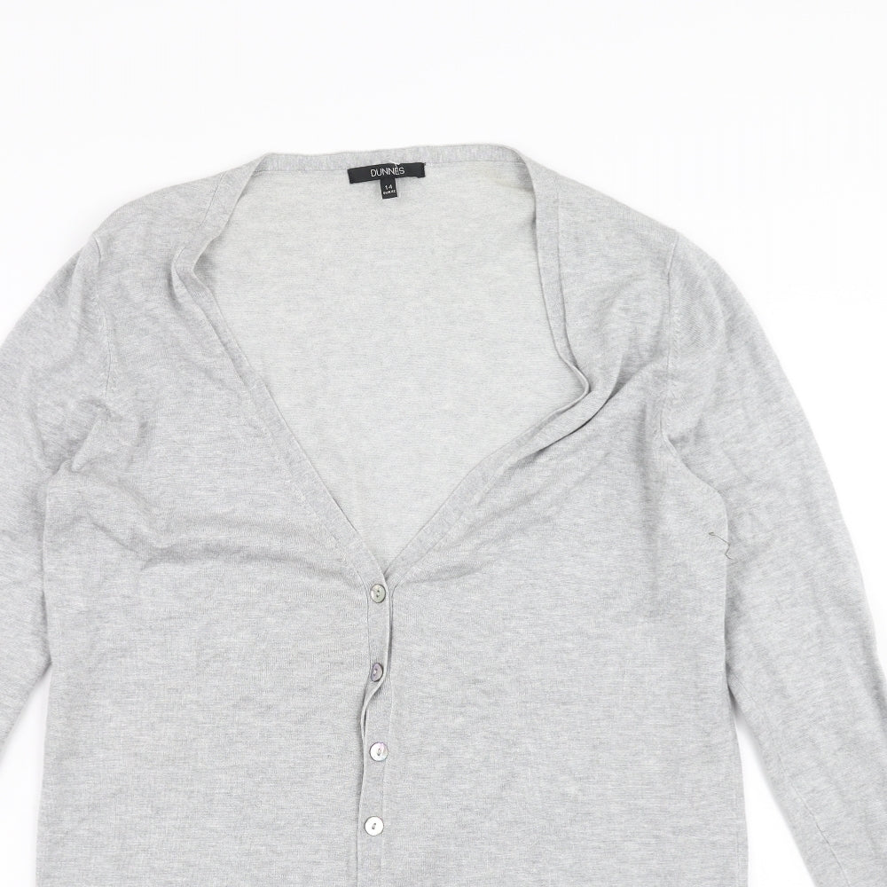 DUNNES Womens Grey   Cardigan Jumper Size 14