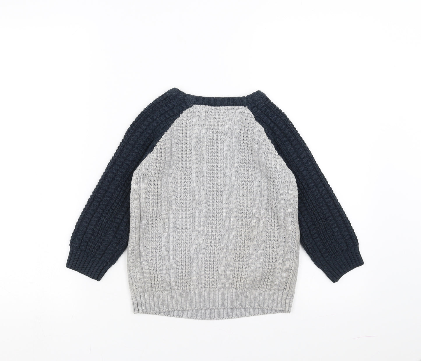 Nutmeg Boys Grey  Knit Pullover Jumper Size 4-5 Years