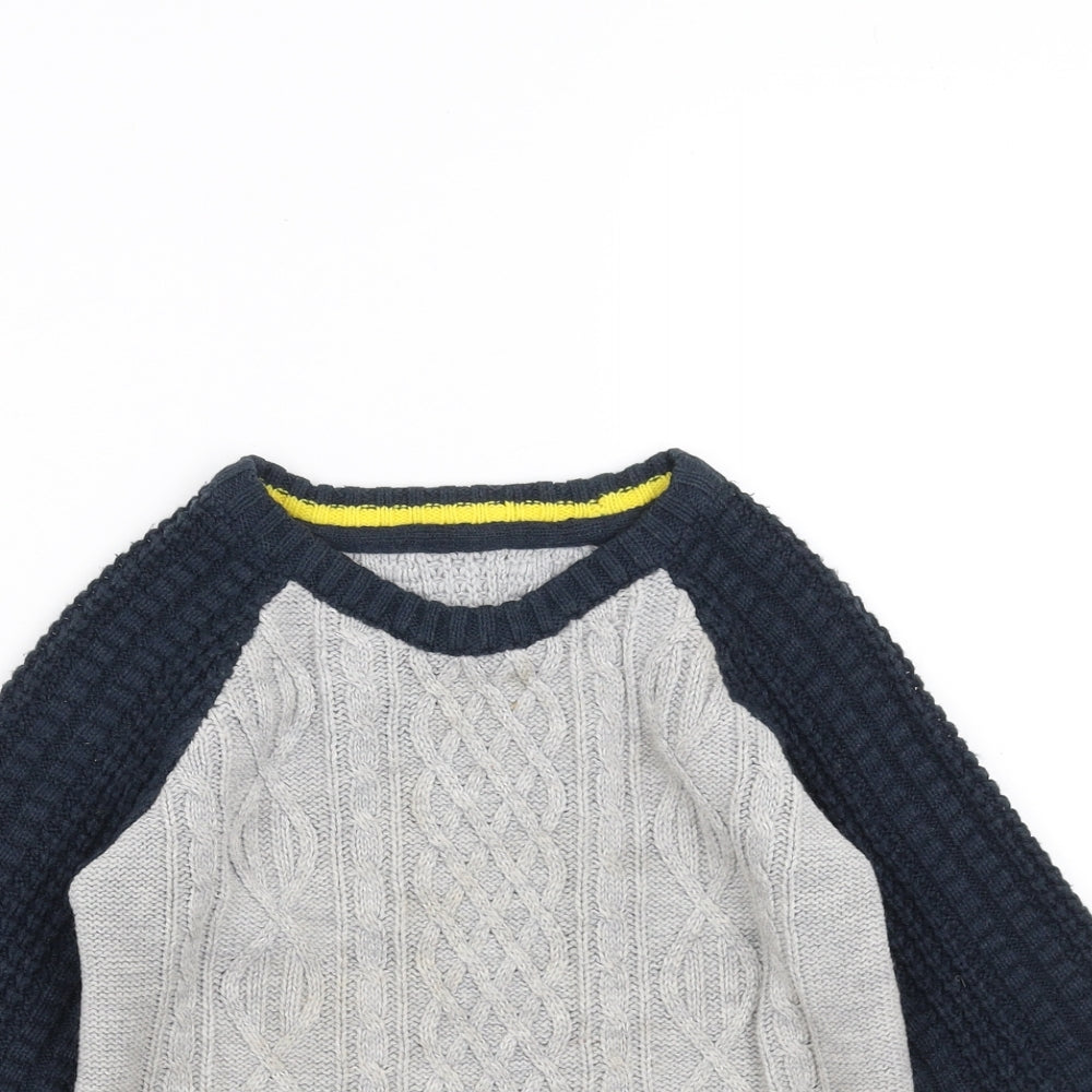 Nutmeg Boys Grey  Knit Pullover Jumper Size 4-5 Years