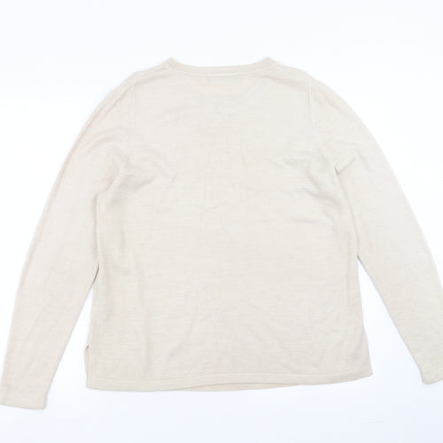 Marks and Spencer Womens Beige   Pullover Jumper Size 16
