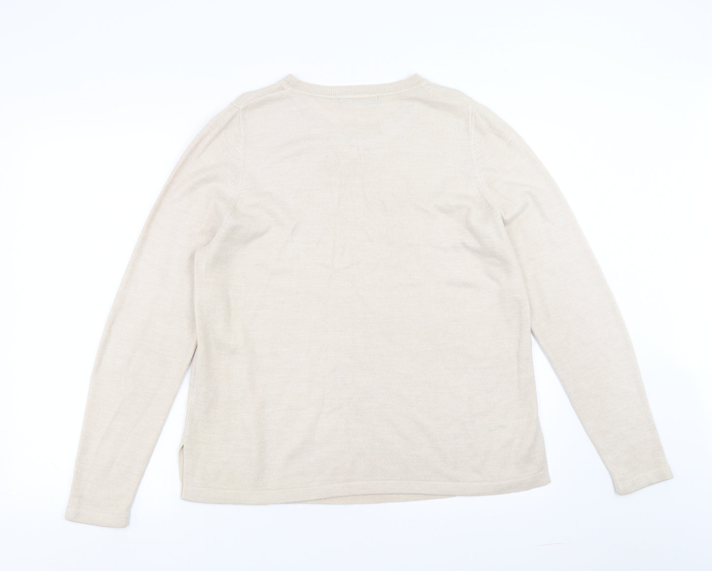 Marks and Spencer Womens Beige   Pullover Jumper Size 16