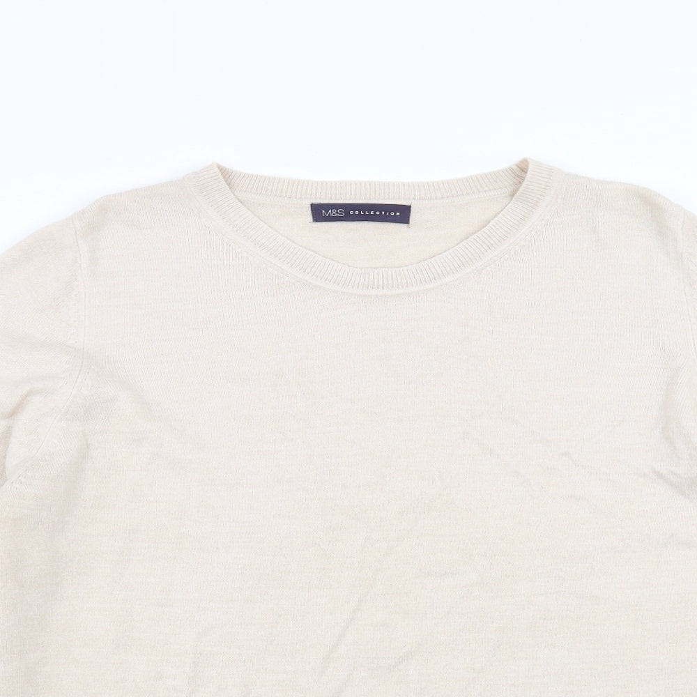 Marks and Spencer Womens Beige   Pullover Jumper Size 16