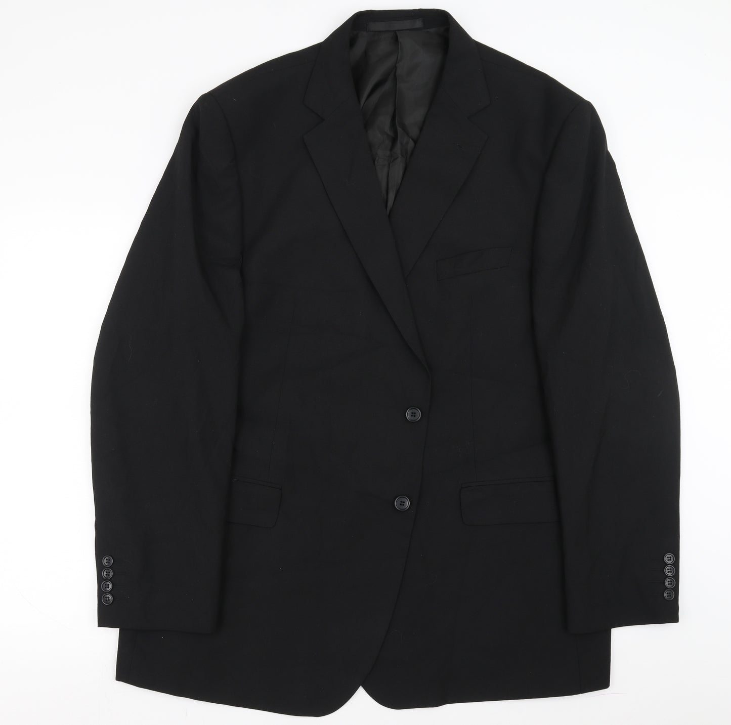 Impressions Mens Black   Jacket Suit Jacket Size 50  - Long Length