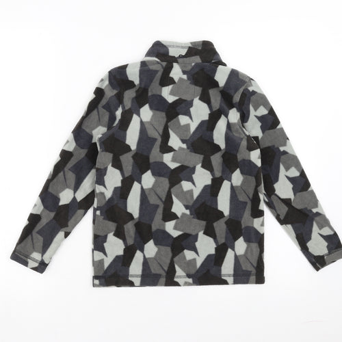 Regatta Boys Grey Geometric Fleece Pullover Jumper Size 7-8 Years