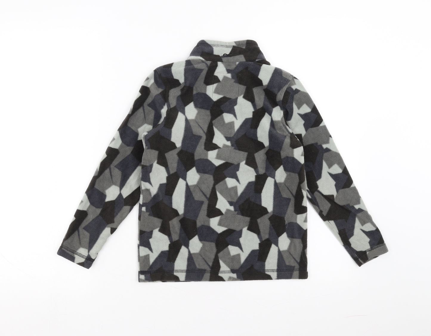 Regatta Boys Grey Geometric Fleece Pullover Jumper Size 7-8 Years