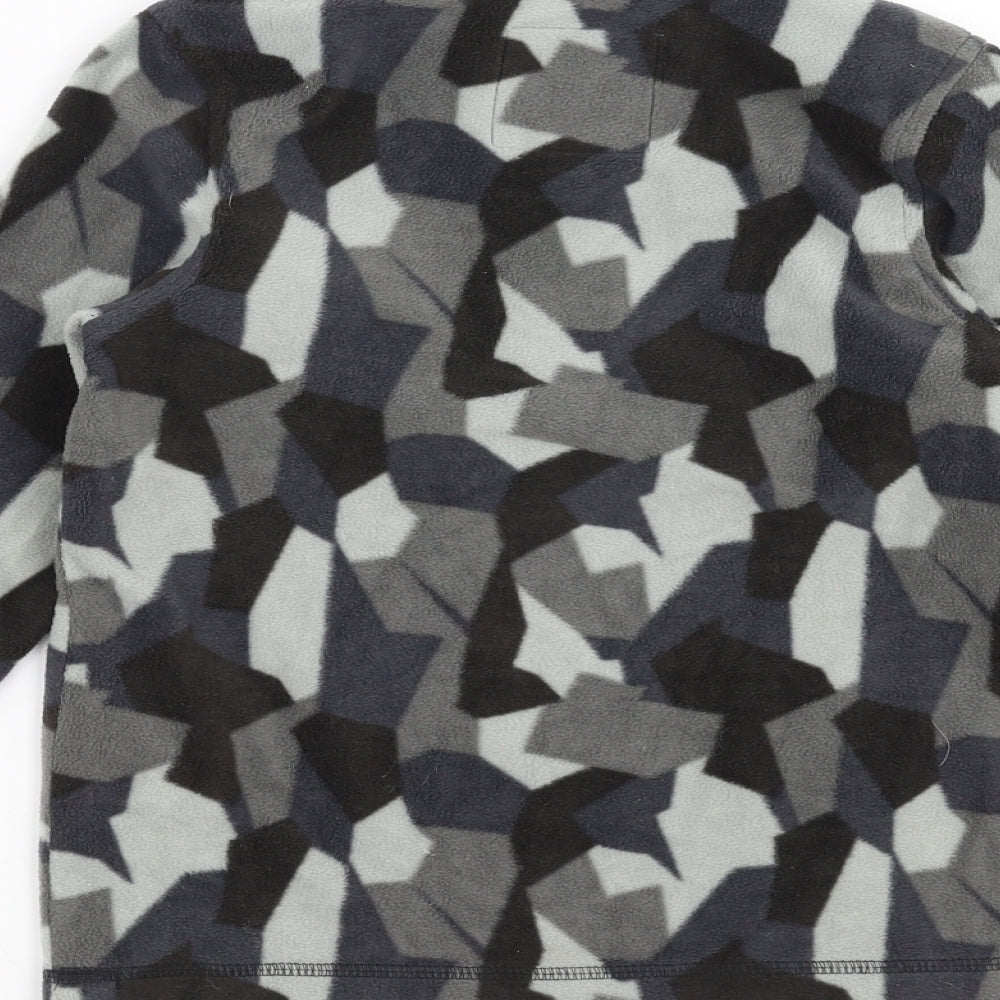 Regatta Boys Grey Geometric Fleece Pullover Jumper Size 7-8 Years