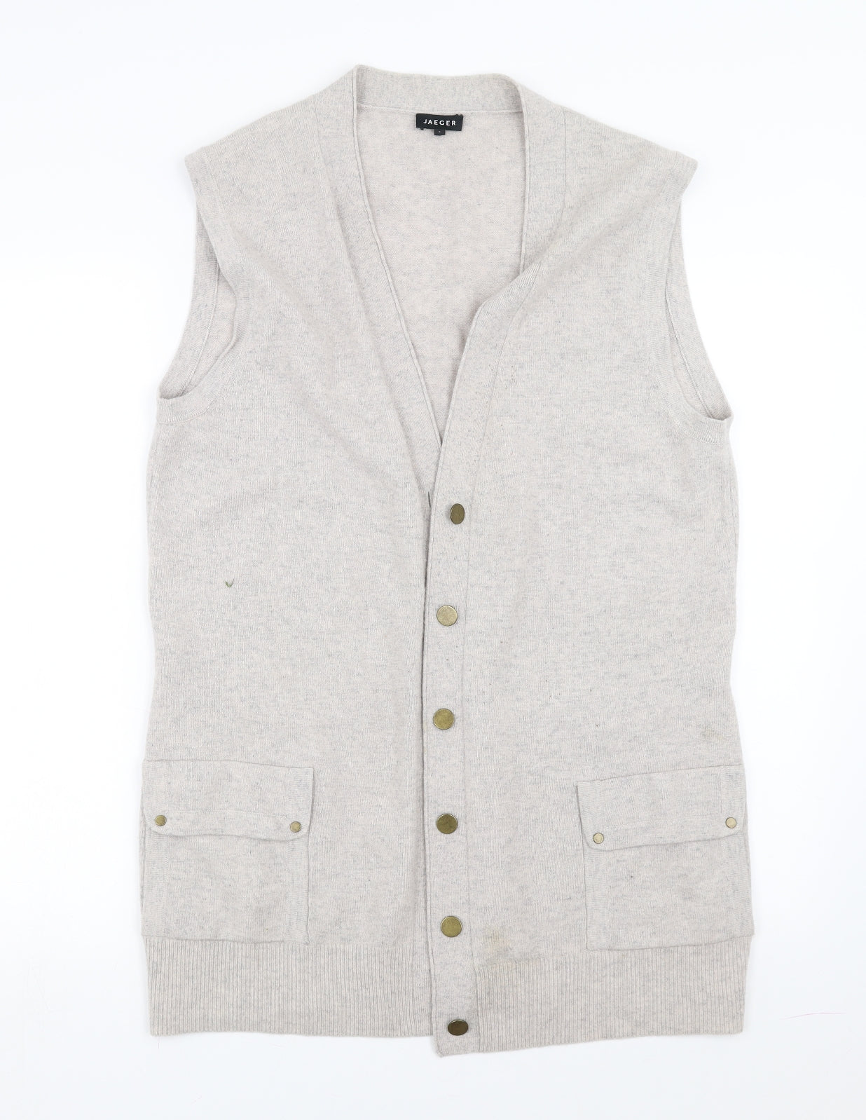 Jaeger Womens Grey   Cardigan Jumper Size L