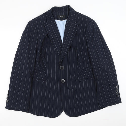 Marks and Spencer Womens Blue Striped  Jacket Suit Jacket Size 20