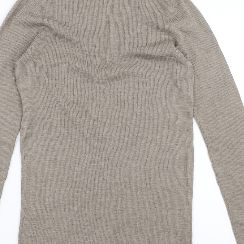 Zara Womens Beige   Cardigan Jumper Size L