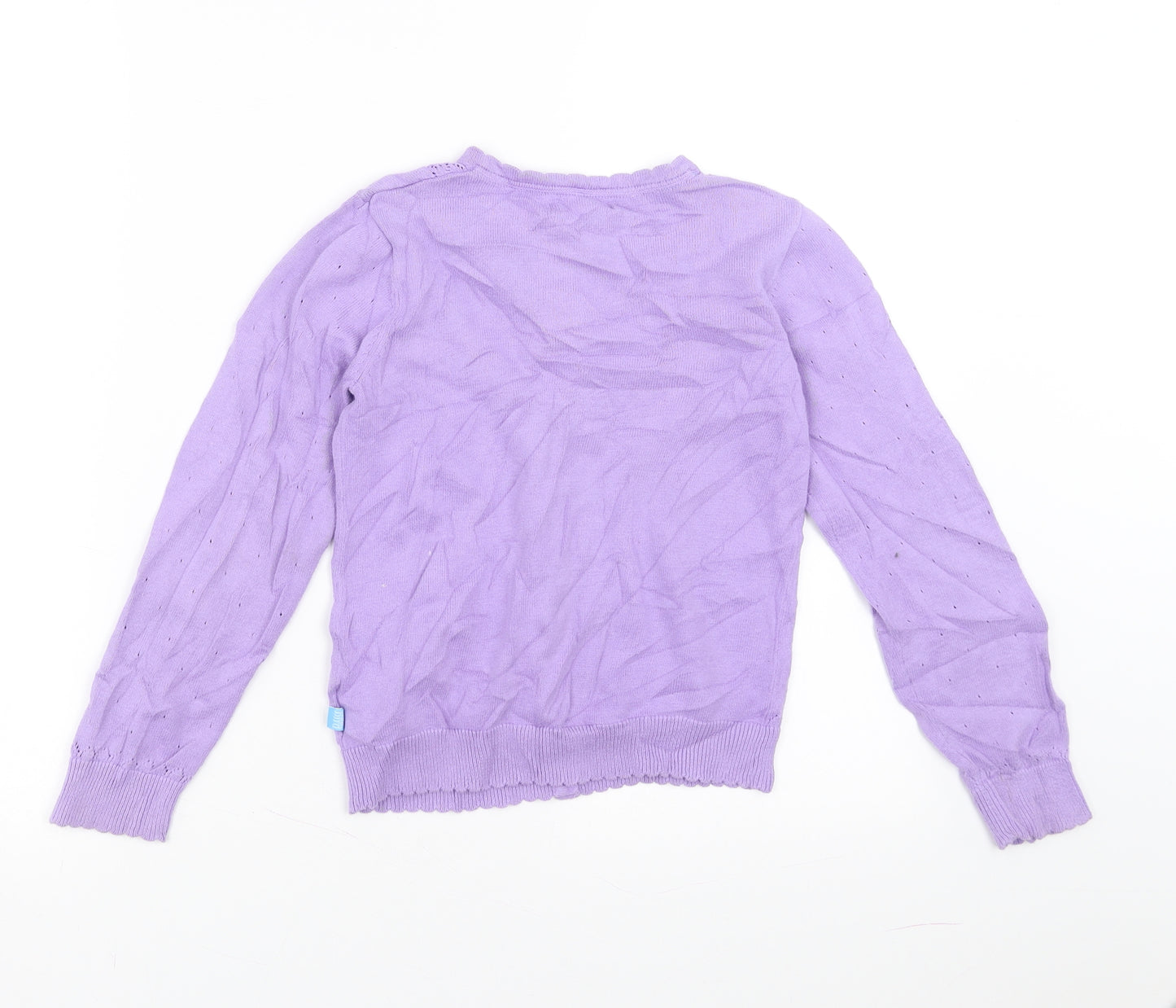 Little Bird Girls Purple   Cardigan Jumper Size 7-8 Years  - rainbow