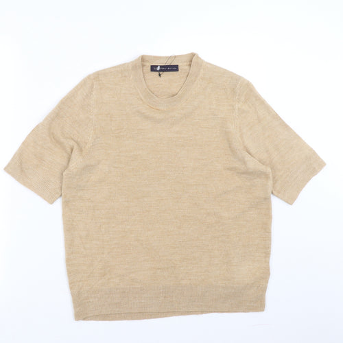 Marks and Spencer Womens Beige   Pullover Jumper Size 14