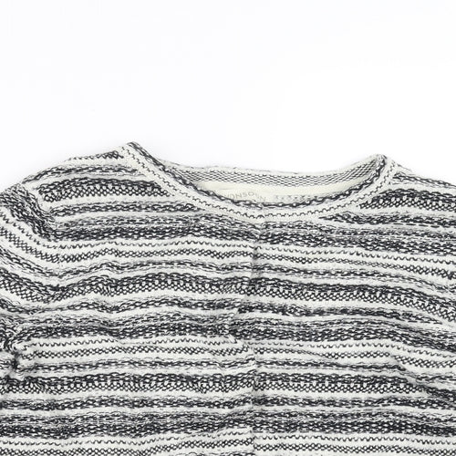 Monsoon Womens Black Striped  Cardigan Jumper Size S