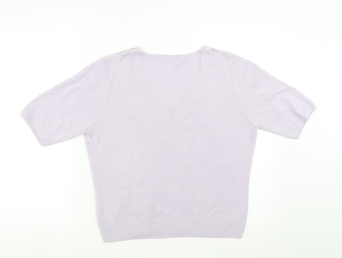 Marks and Spencer Womens Purple   Pullover Jumper Size 14  - beaded