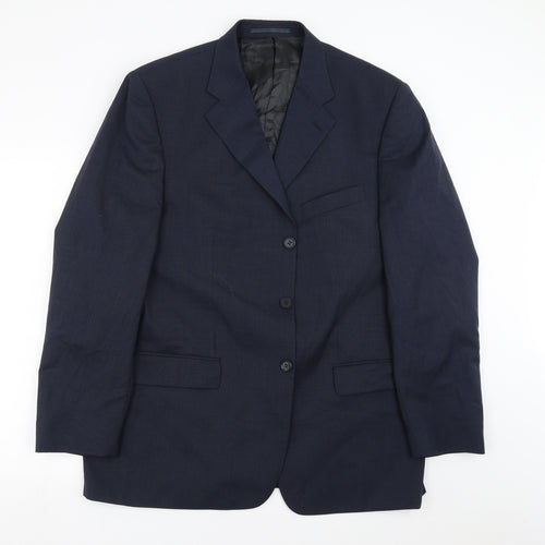 James Barry Mens Blue   Jacket Suit Jacket Size 44