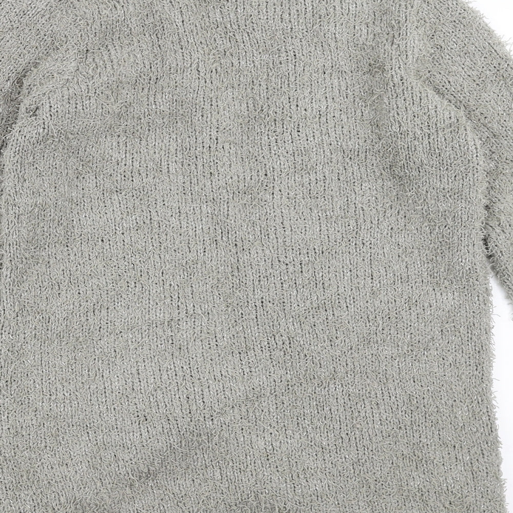 NEXT Womens Grey   Cardigan Jumper Size S  - green/grey