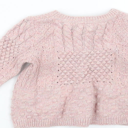 Monsoon Girls Pink  Knit Cardigan Jumper Size 6-9 Months