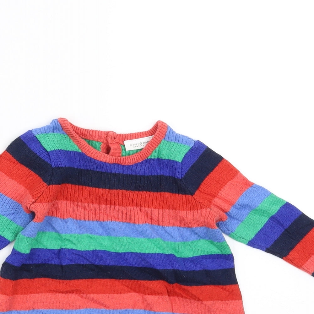 NEXT Girls Multicoloured Striped  Pullover Jumper Size 3-6 Months