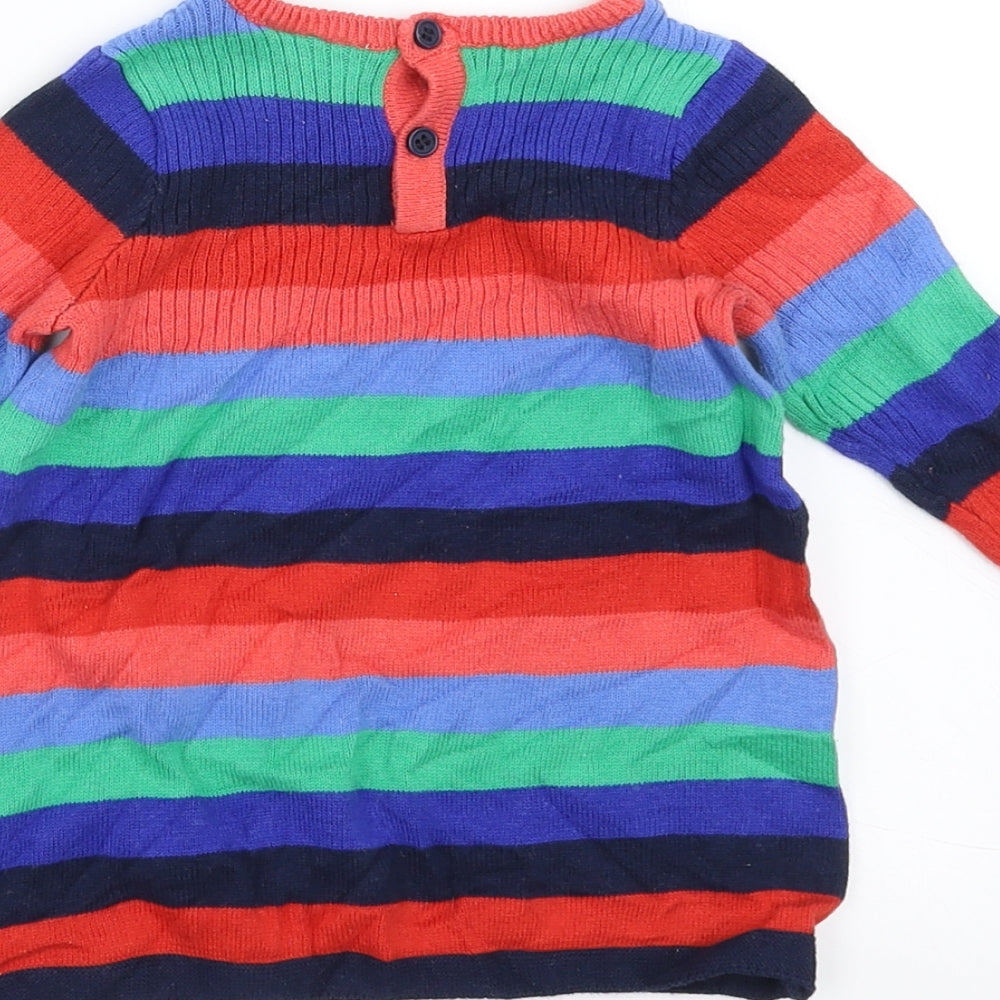 NEXT Girls Multicoloured Striped  Pullover Jumper Size 3-6 Months