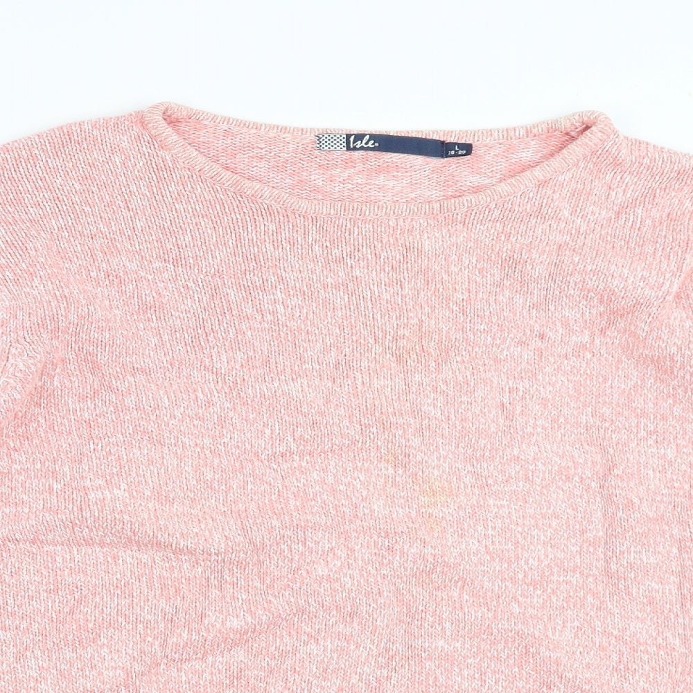 ISLE Womens Pink   Pullover Jumper Size L
