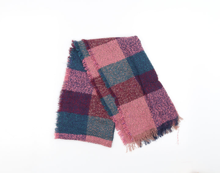 Matalan Womens Pink Check   Shawl/Wrap