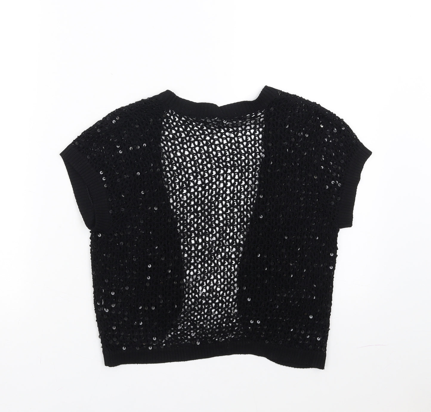 Oasis Womens Black   Shrug Jumper Size 12  - Sequin