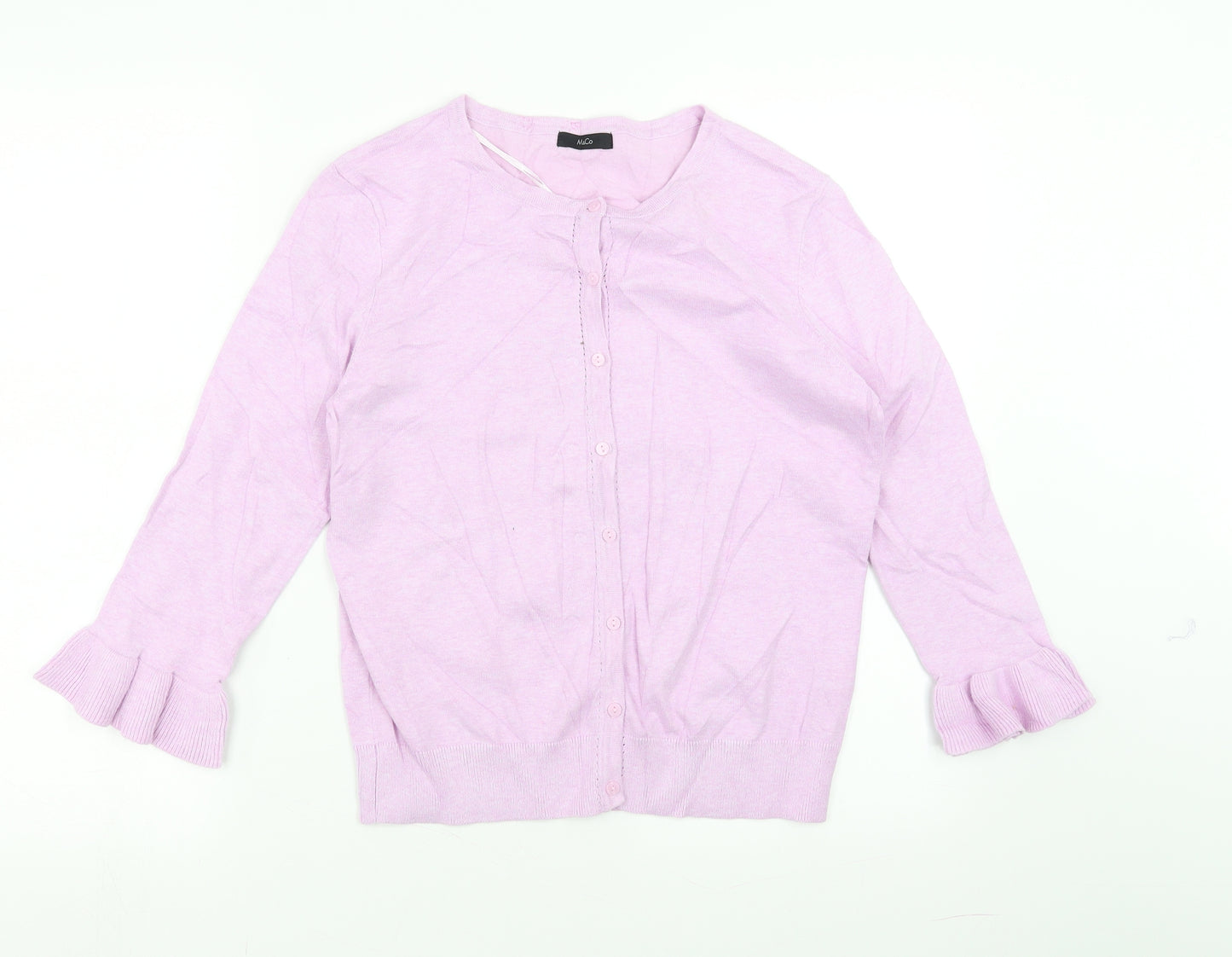 M&Co Womens Purple   Cardigan Jumper Size 12