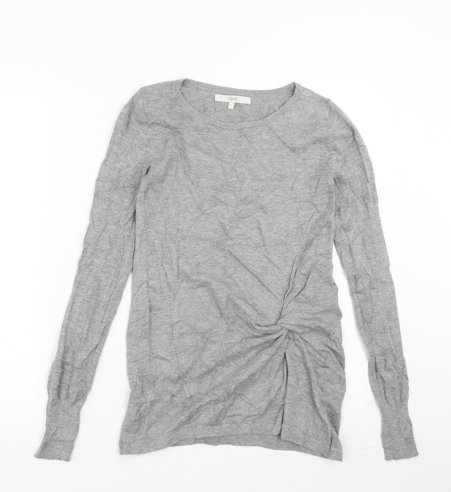 NEXT Womens Grey   Pullover Jumper Size 6  - Twist front