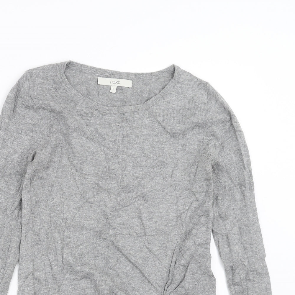 NEXT Womens Grey   Pullover Jumper Size 6  - Twist front