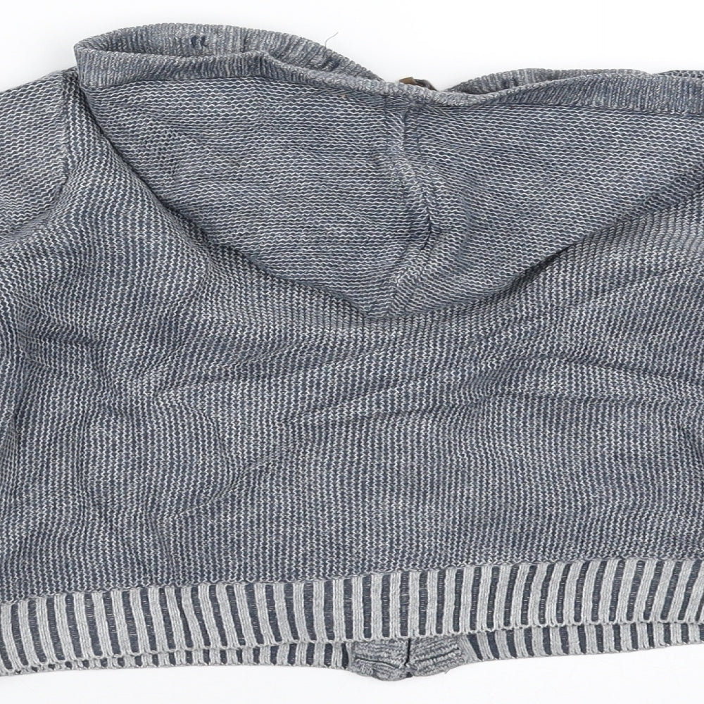 NEXT Boys Blue Geometric  Full Zip Jumper Size 18-24 Months  - hooded