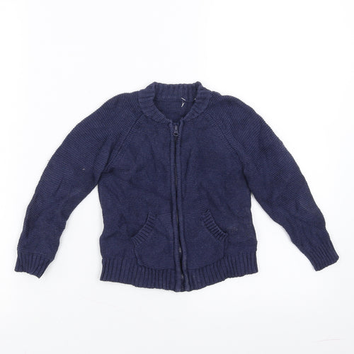 Mini Club Boys Blue  Knit Full Zip Jumper Size 18-24 Months
