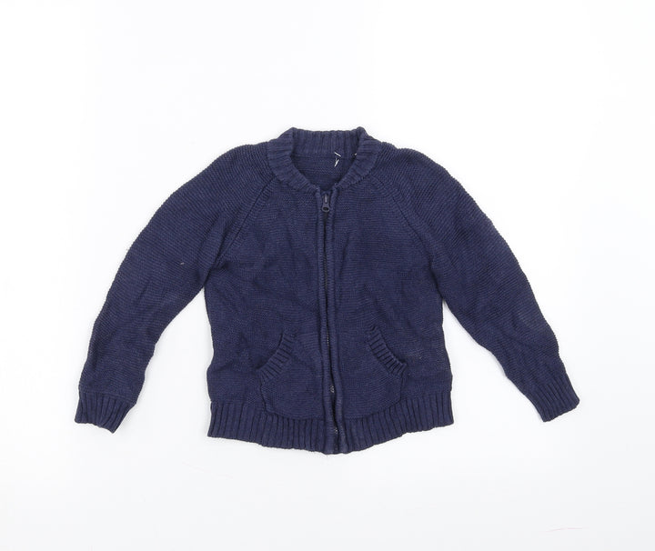 Mini Club Boys Blue  Knit Full Zip Jumper Size 18-24 Months
