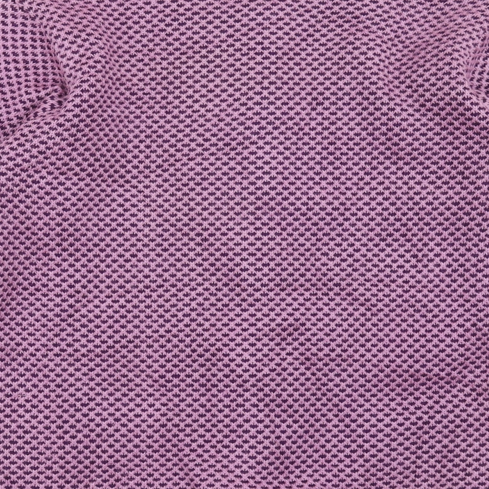 BM Womens Purple Geometric  Cardigan Jumper Size L